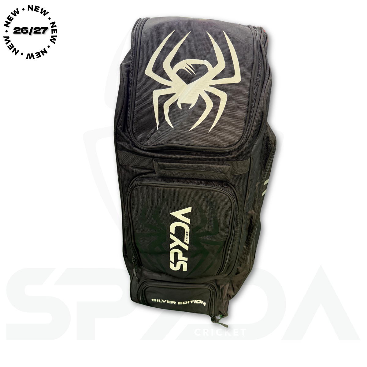 SPYDA Silver Edition Duffle Wheelie Cricket Kit Bag - 26/27