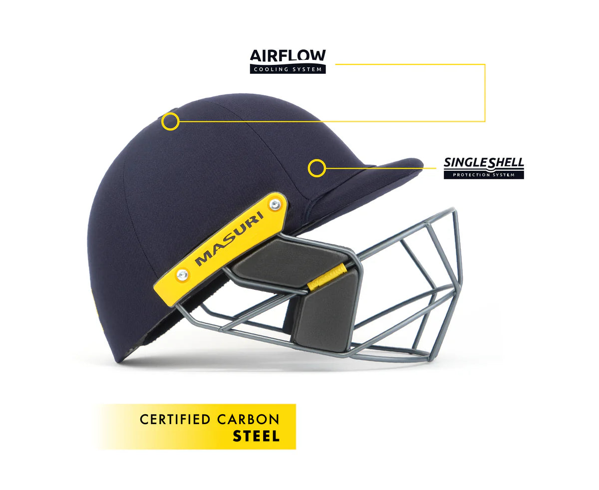 Masuri T Line Steel Cricket Batting Helmet - Junior