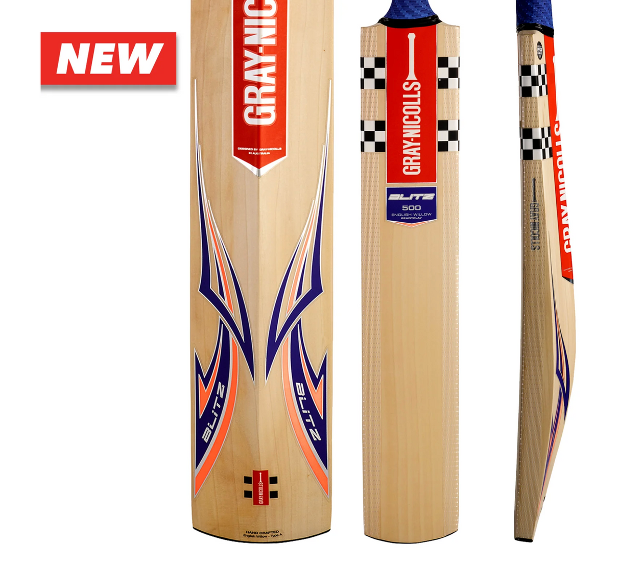 Gray Nicolls Blitz 500 EW Cricket Bat ( ReadyPlay ) - Junior - 25/26