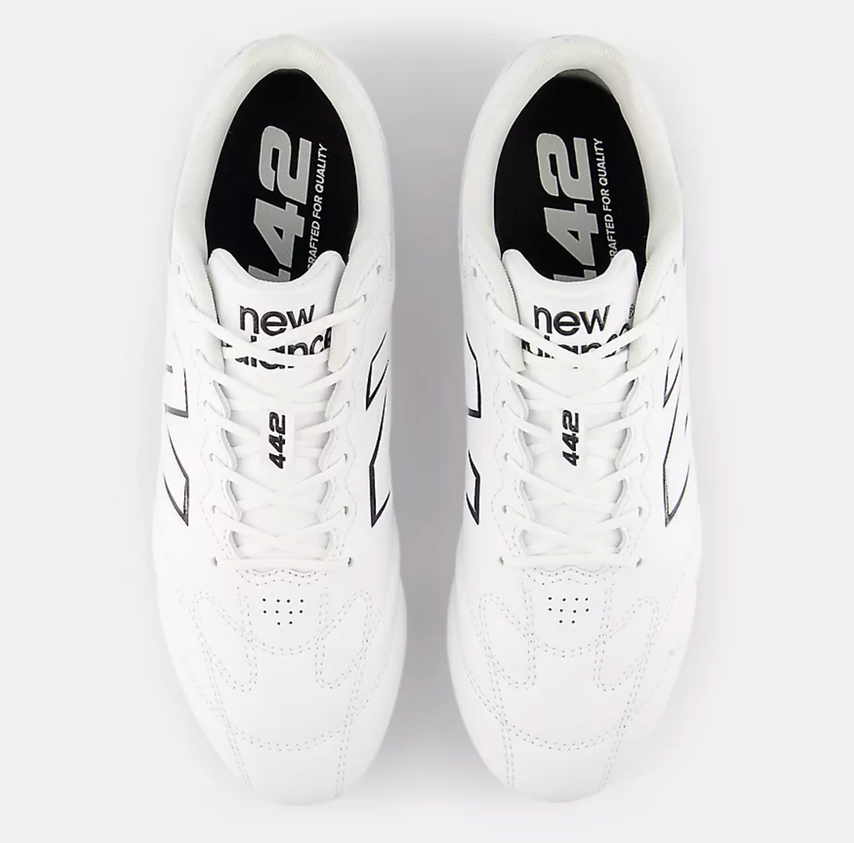 New Balance 442 Team FG V3 Men’s Football Shoes – White with Black (2E Wide Fit)