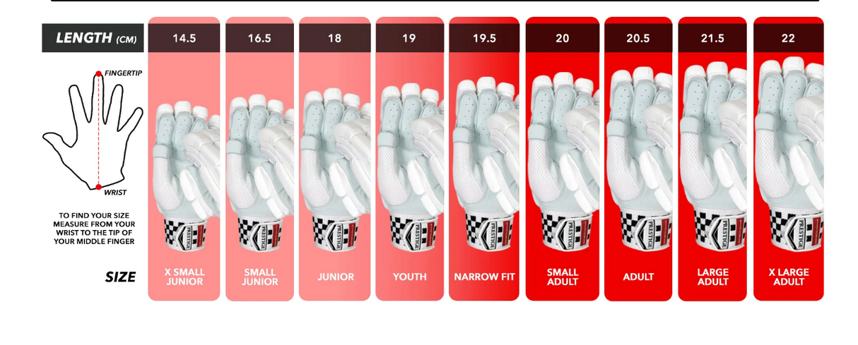 Gray Nicolls 1000 Indoor Cricket Batting Gloves - 26/27