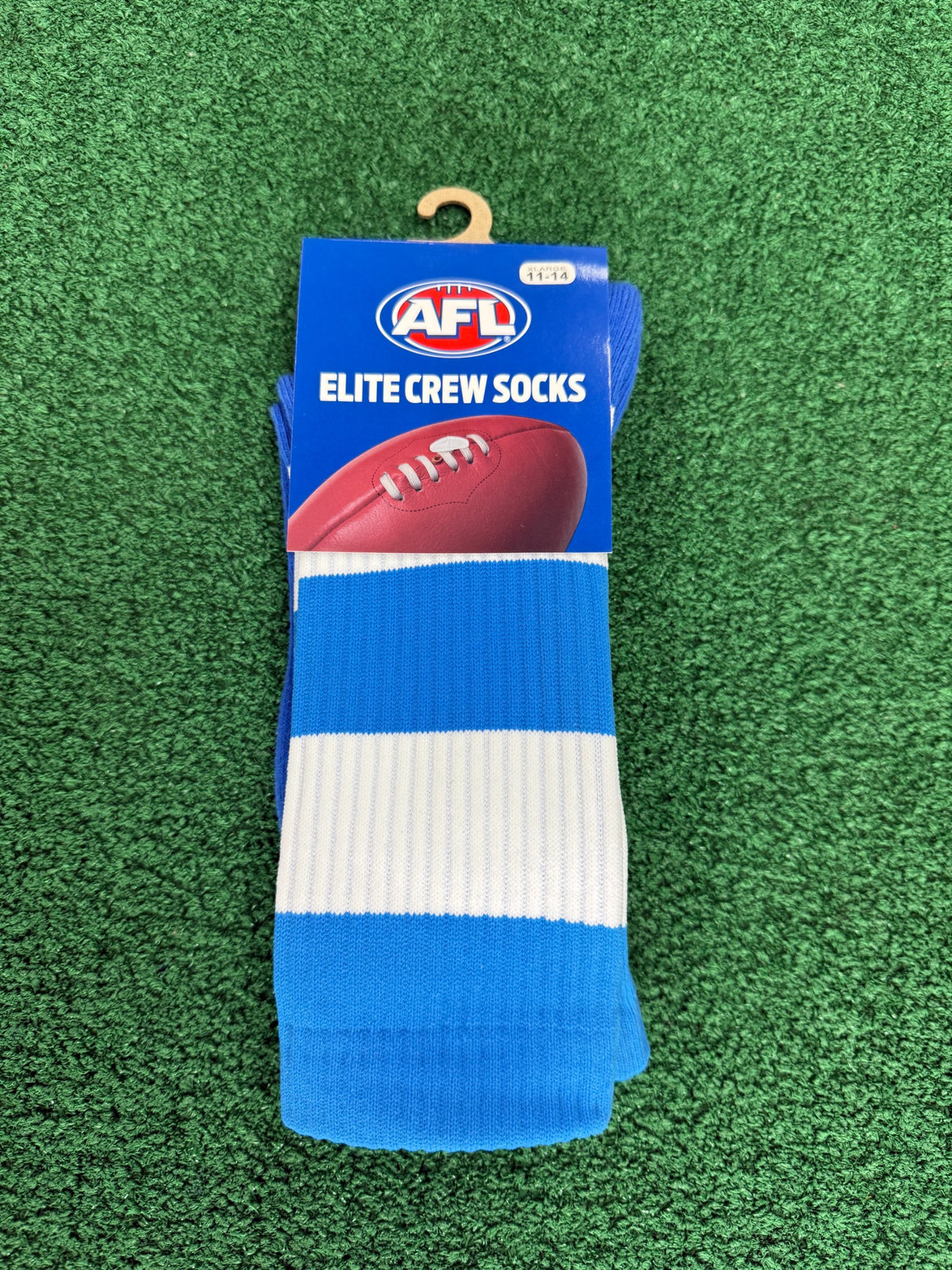 Sekem AFL Elite Crew Socks Royal/White Hoops