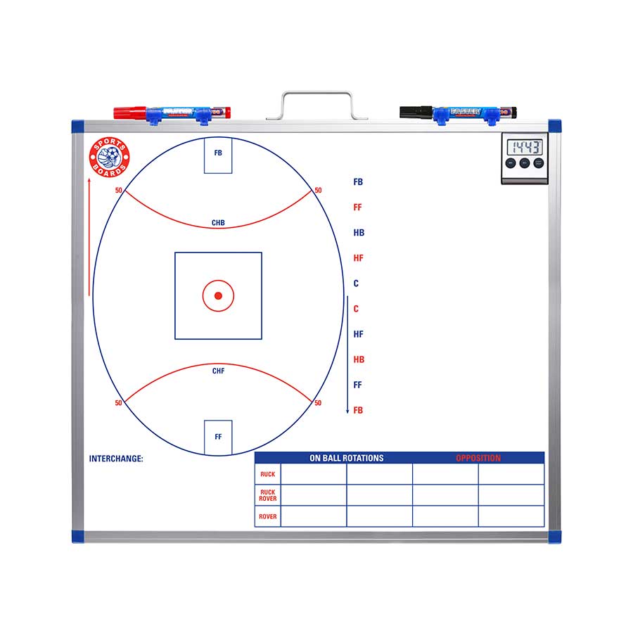 AFL Super Deluxe Magnetic Board Digital Timer - 52cm x 60cm
