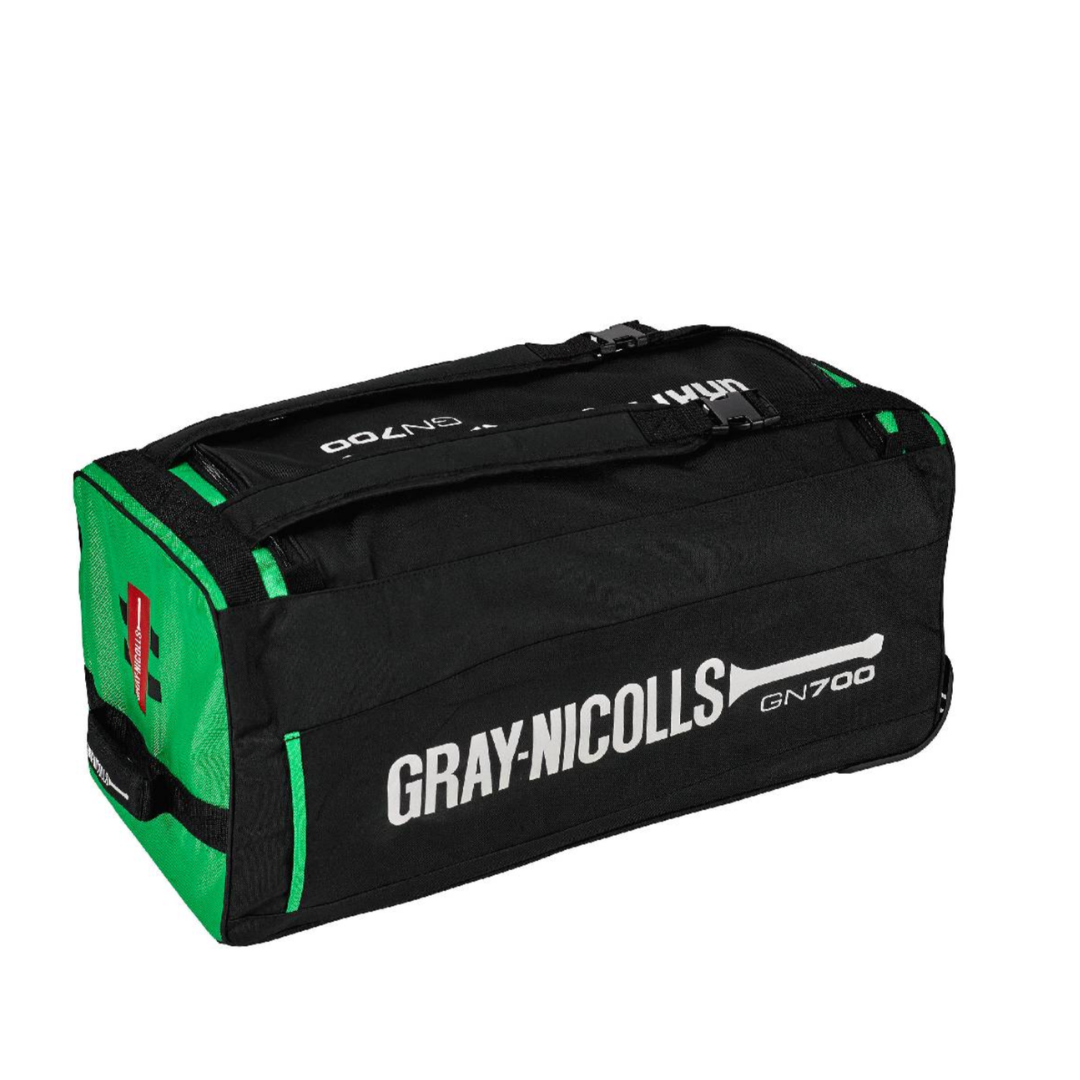 Gray Nicolls GN 700 Wheel Cricket Bag - Black/Green - 26/27