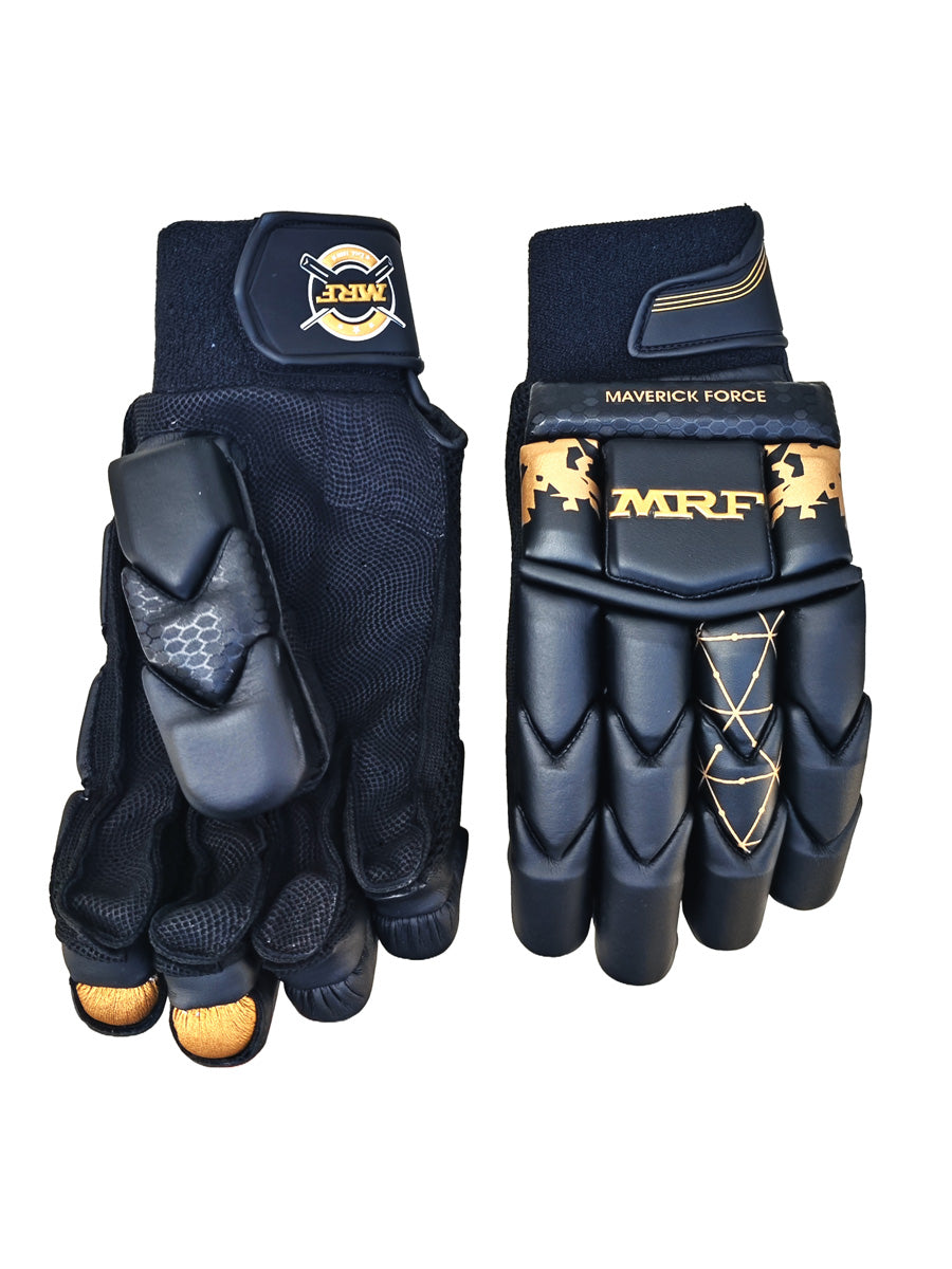 MRF Maverick Force Batting Gloves Black - Adult - RH