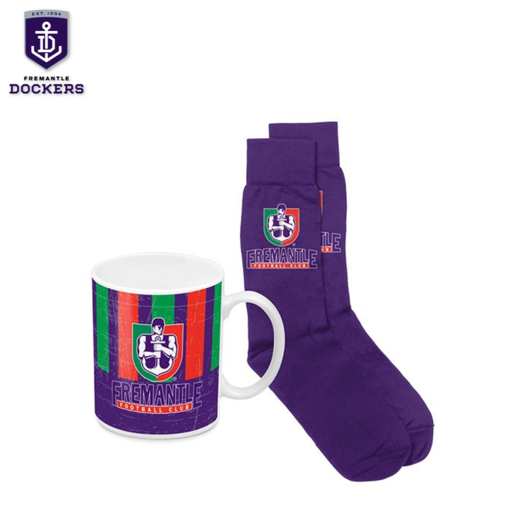 Fremantle Dockers Heritage Mug & Socks Gift Pack