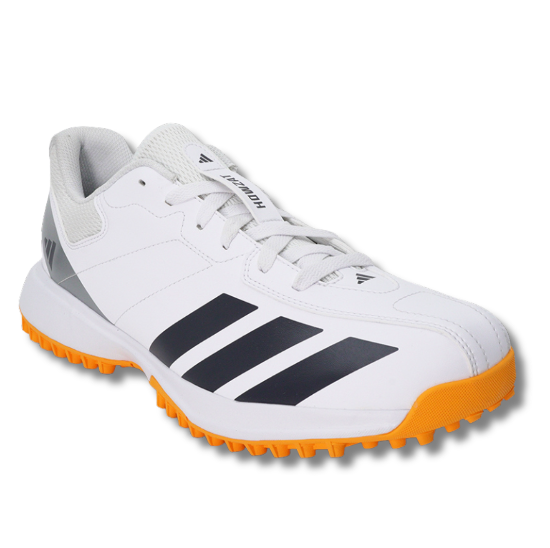 Adidas Howzat Rubber Cricket Shoes – Cloud White / Aurora Onix / Lucid Tangerine - 26/27