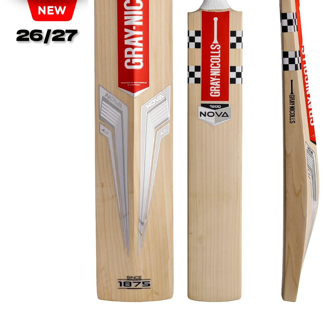 Gray Nicolls Nova 4.0 1200 EW Cricket Bat – Natural – Junior - 26/27