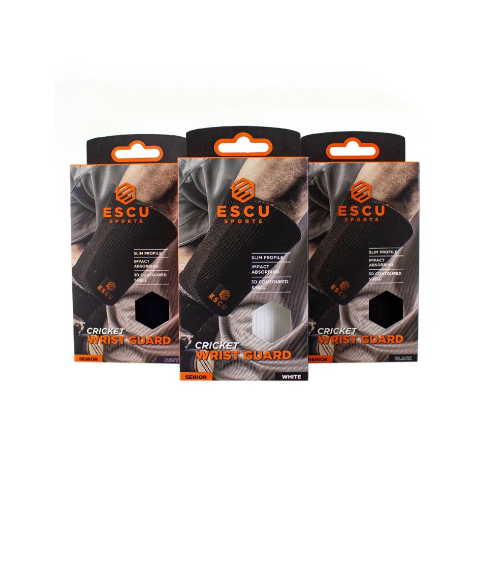 ESCU Wrist Sweatband/Wrist Guard - Senior - Black