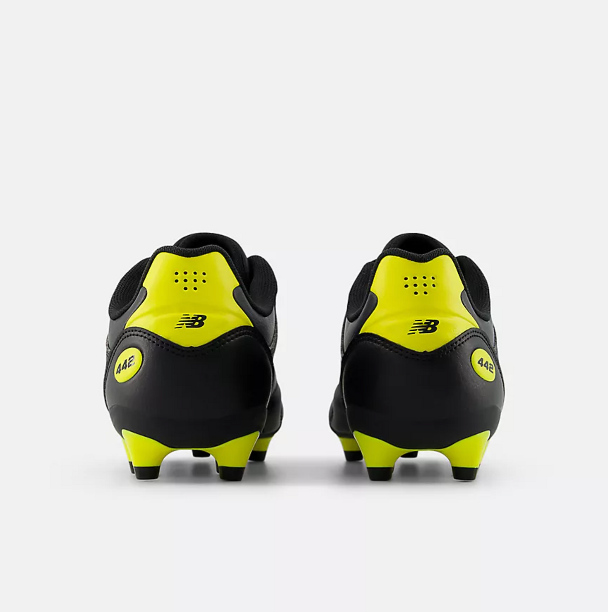 New Balance 442 Team FG V3 Men’s Football Shoes – Black with Punchy Yellow (2E Wide Fit)