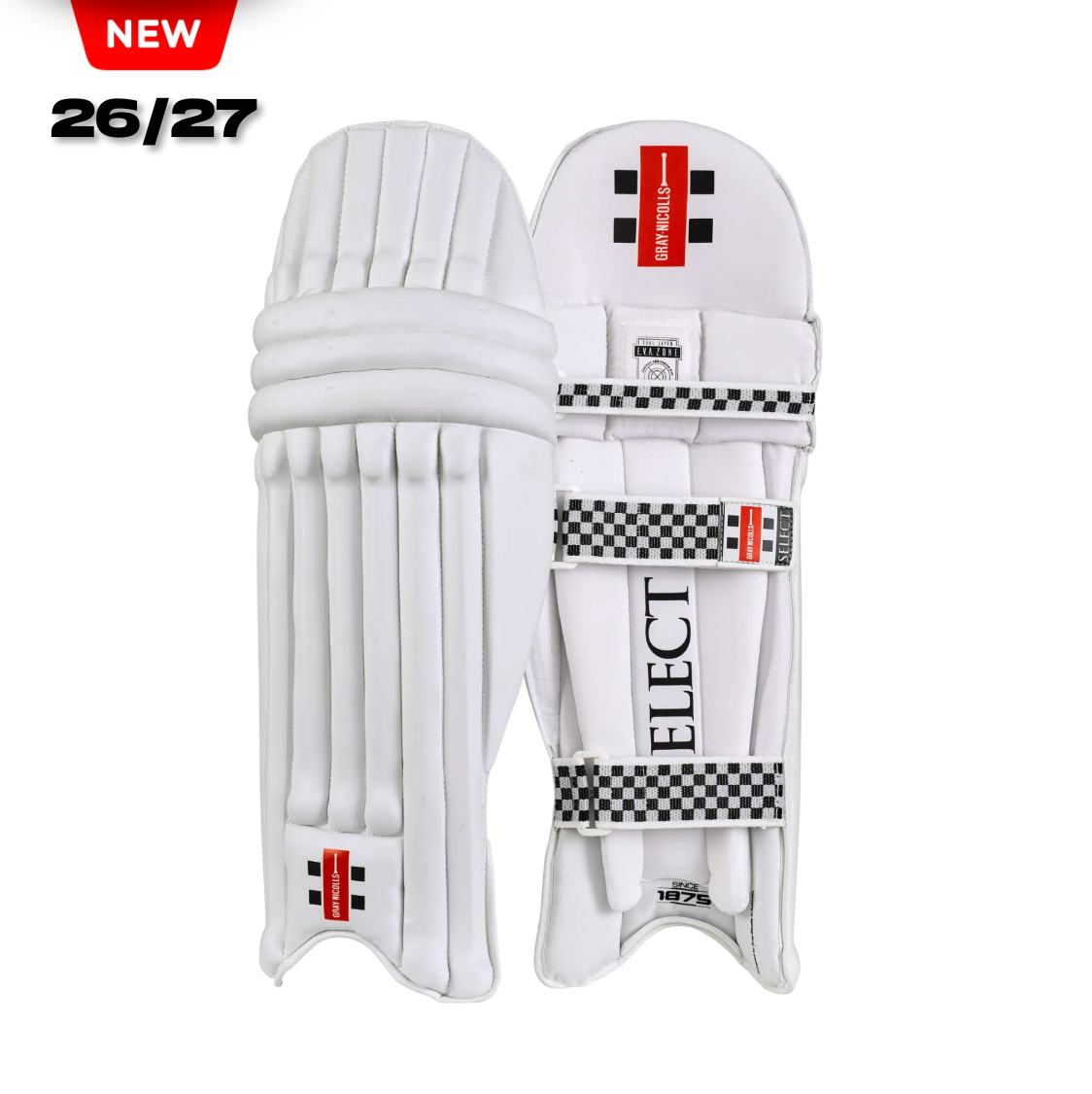 Gray Nicolls Select Cricket Batting Leg Guards - White - 26/27
