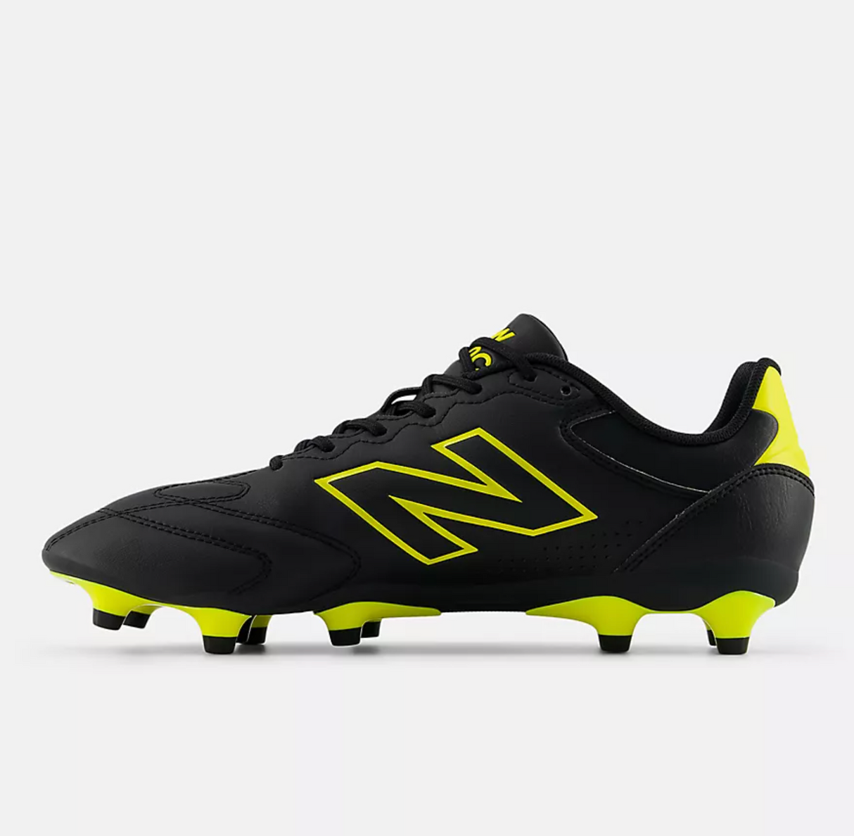 New Balance 442 Team FG V3 Men’s Football Shoes – Black with Punchy Yellow (2E Wide Fit)