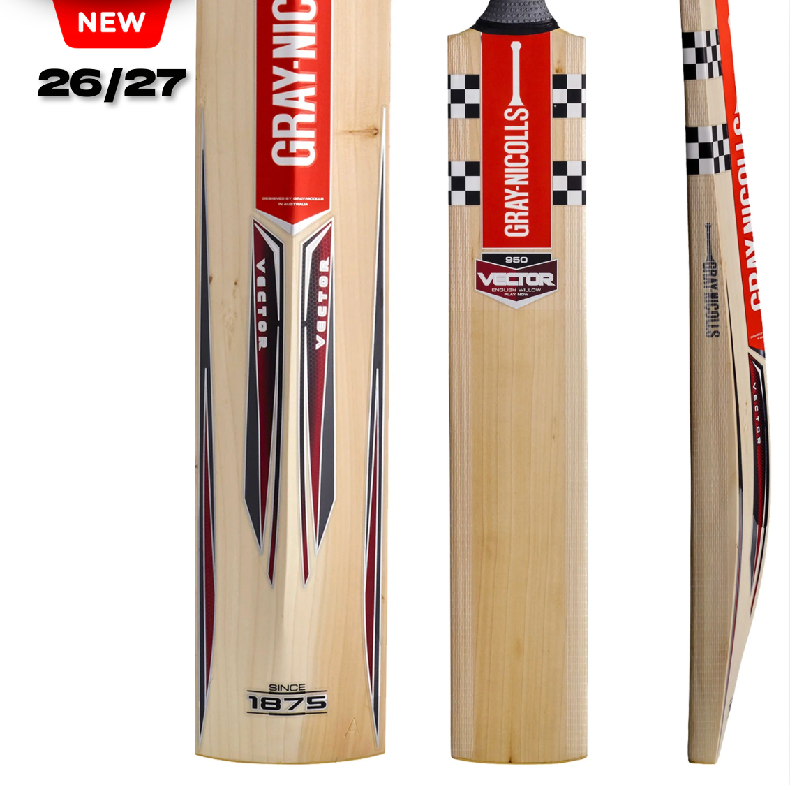 Gray Nicolls Vector 950 English Willow Cricket Bat – PlayNow – Junior - 26/27