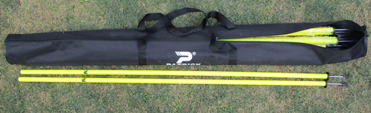 Patrick Agility Pole 1PC Fixed Base – Set of 10 - Yellow / Orange