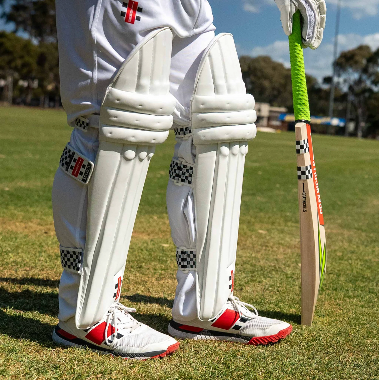 Gray Nicolls Select Cricket Batting Leg Guards - White - 26/27