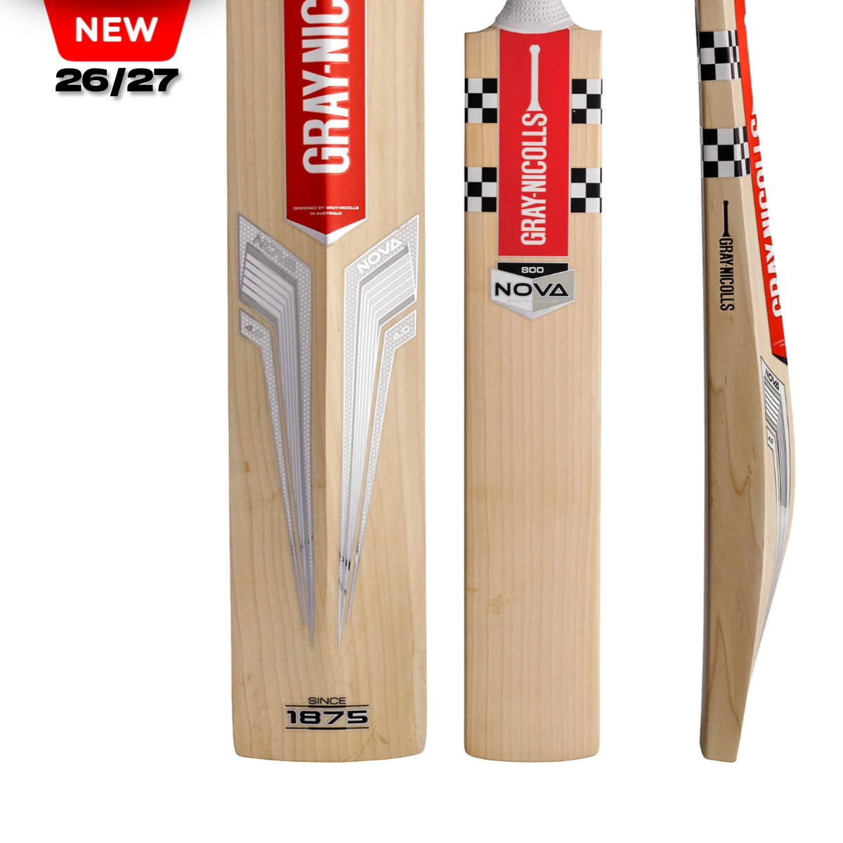 Gray Nicolls Nova 4.0 800 EW Cricket Bat – Natural – LB - 26/27