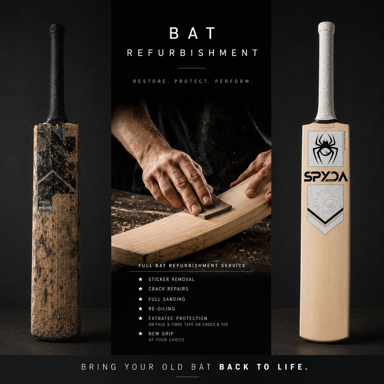 Cricket Bat Refurbishment Service