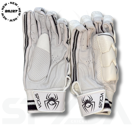SPYDA Black Players Edition Cricket Batting Gloves - Adult - 26/27