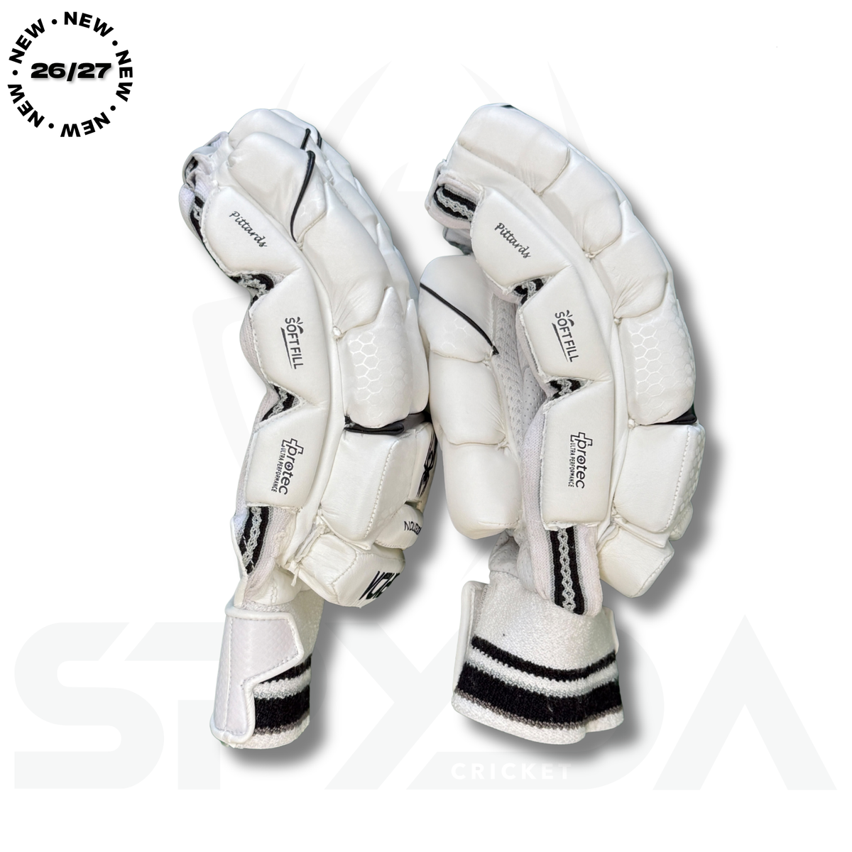 SPYDA Black Players Edition Cricket Batting Gloves - Adult - 26/27