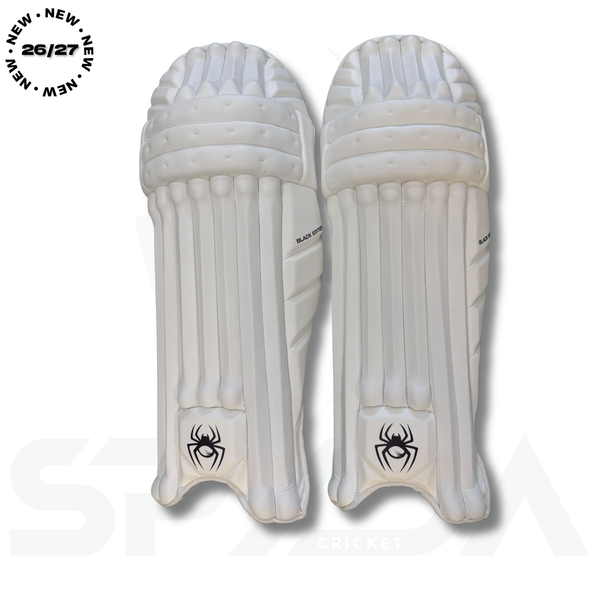SPYDA Black Players Edition Cricket Batting Pads - Adult - 26/27