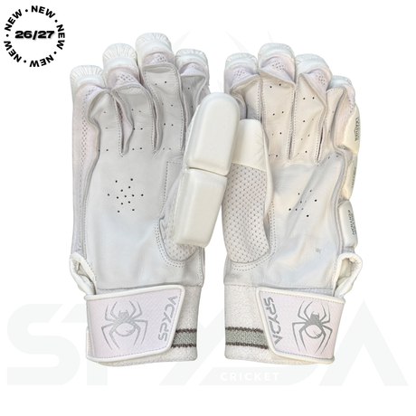 SPYDA Silver Edition Cricket Batting Gloves - Adult - 26/27