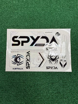SPYDA Premium Holographic Cricket Bat Stickers - Black Players Edition