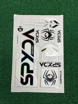 SPYDA Premium Holographic Cricket Bat Stickers - Black Players Edition