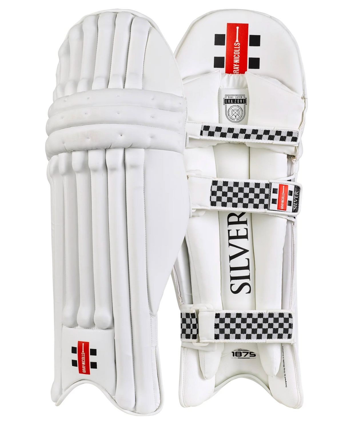 Gray Nicolls Silver Cricket Batting Leg Guards - 26/27