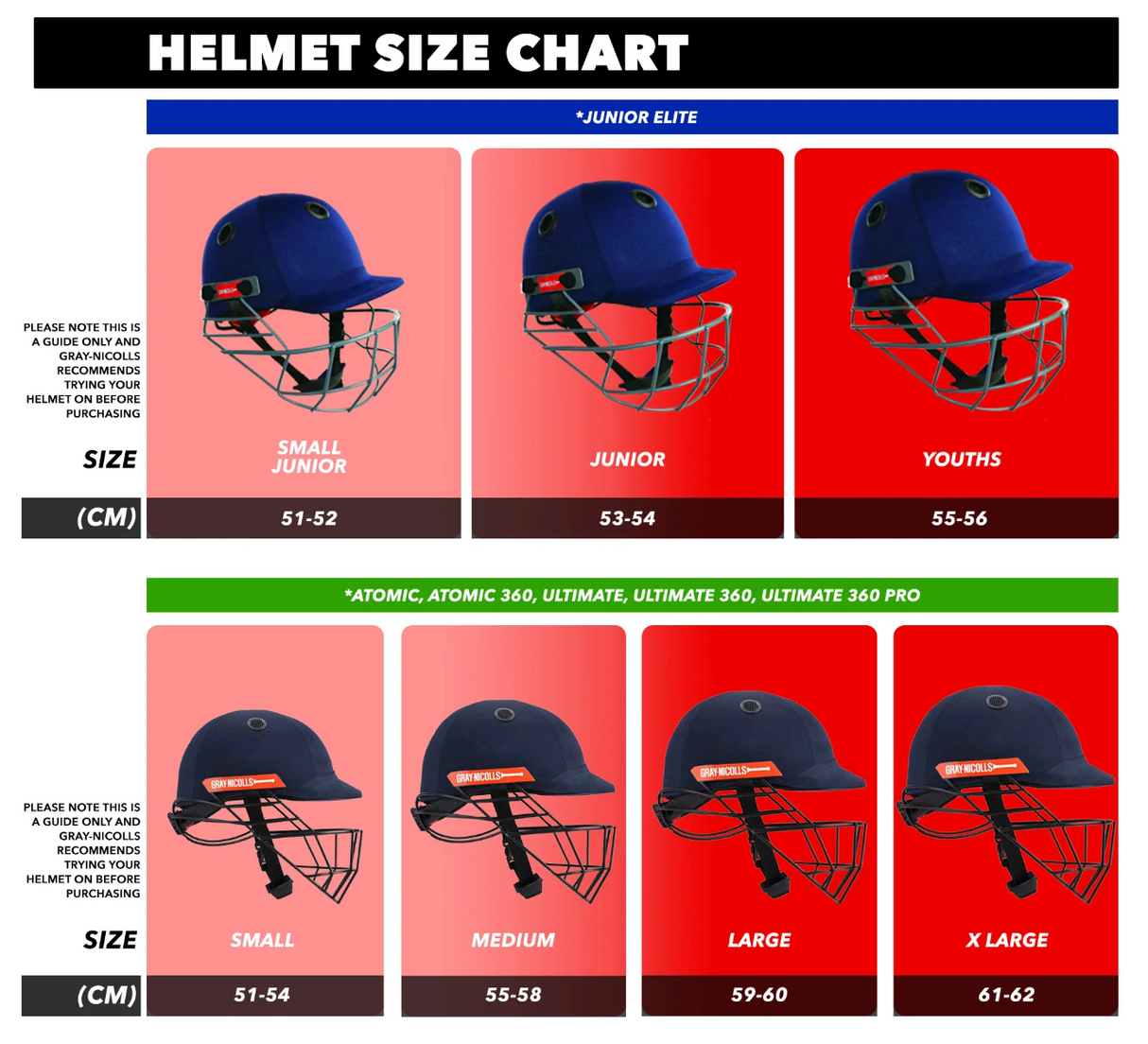 Gray Nicolls Junior Elite Cricket Helmet - With Neck Guard - Navy - 26/27