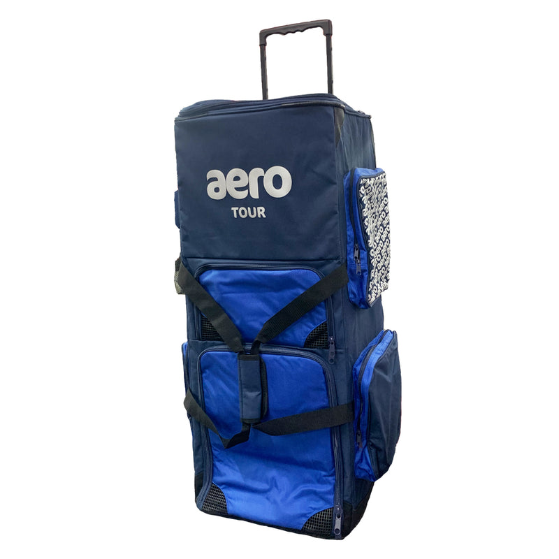 AERO Stand Up Tour Cricket Kit Bag - Navy/Blue