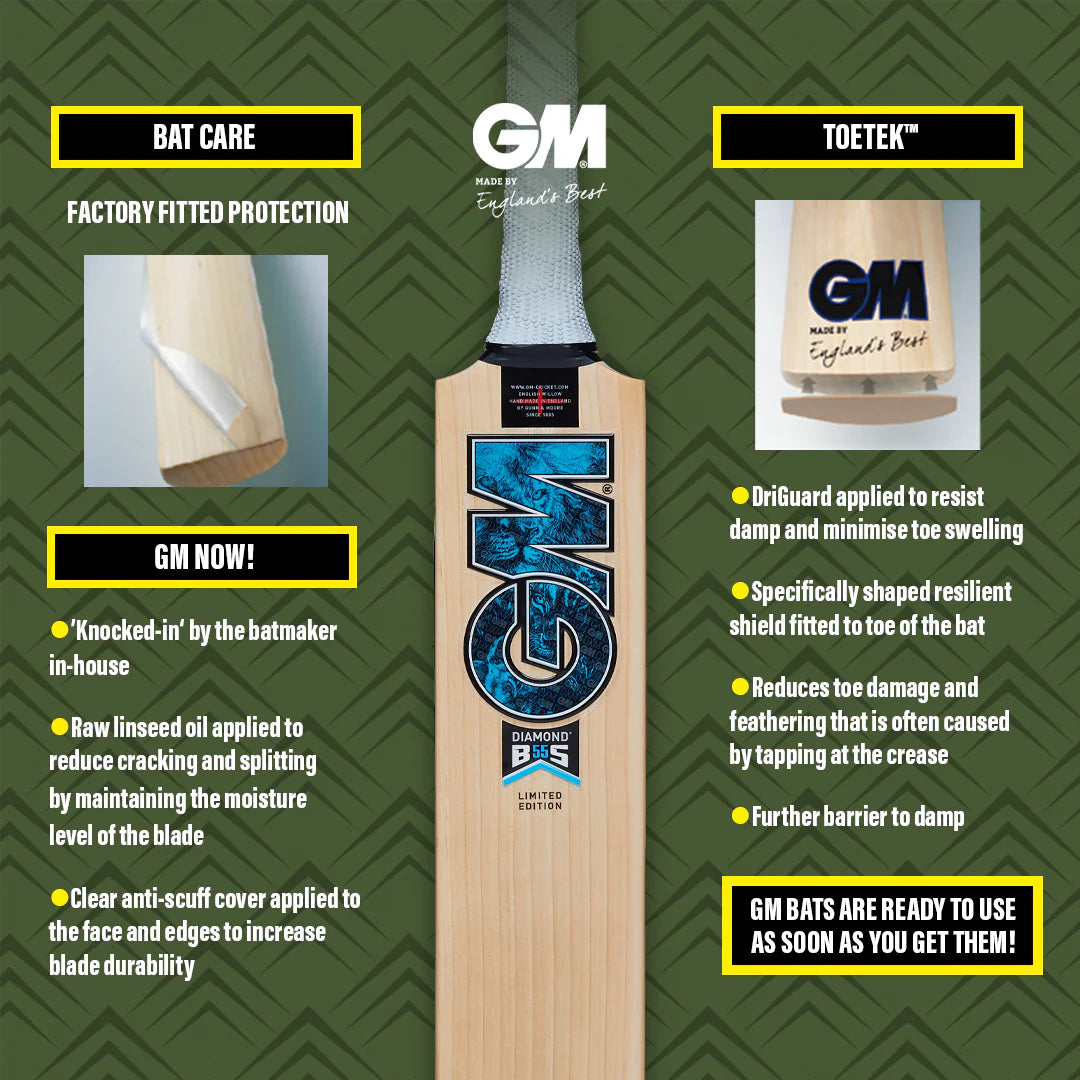 GM Verva DXM Signature English Willow Cricket Bat - SH - 25/26