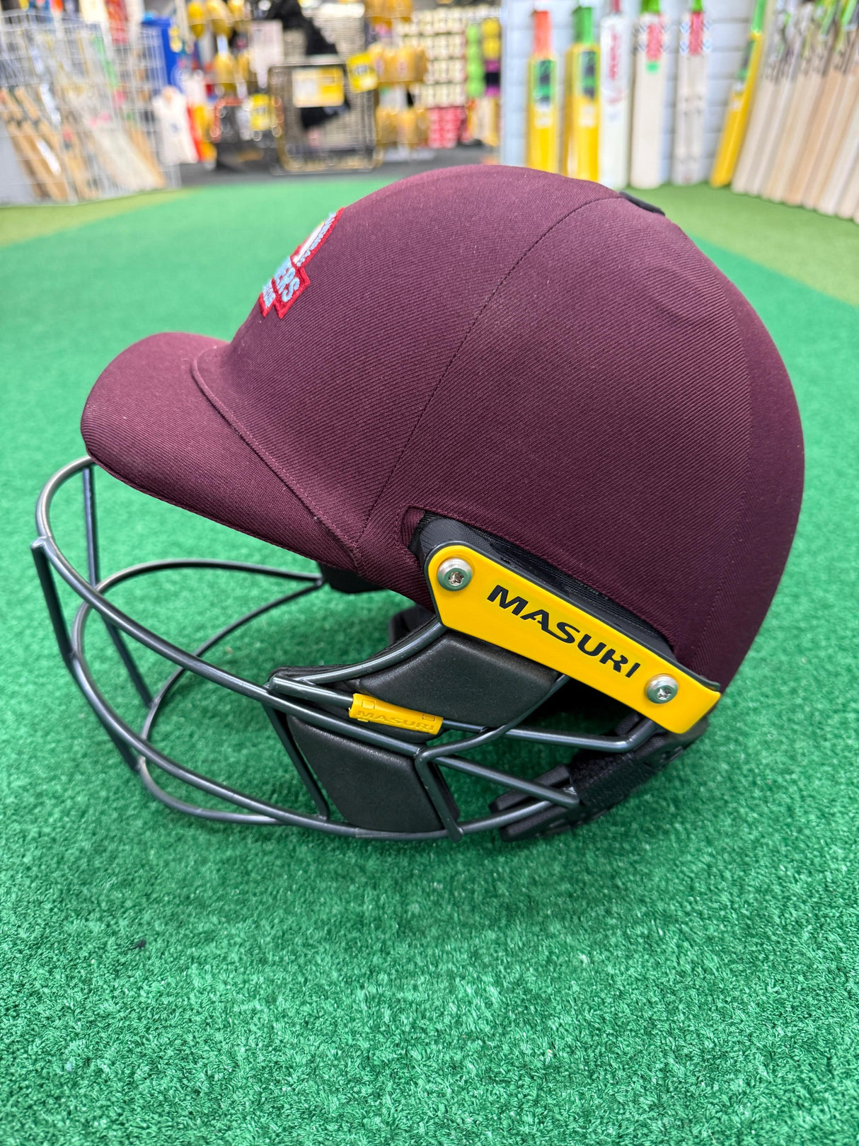 Masuri T Line Steel Custom Batting Helmet – Rockingham MCC - Senior –26/27