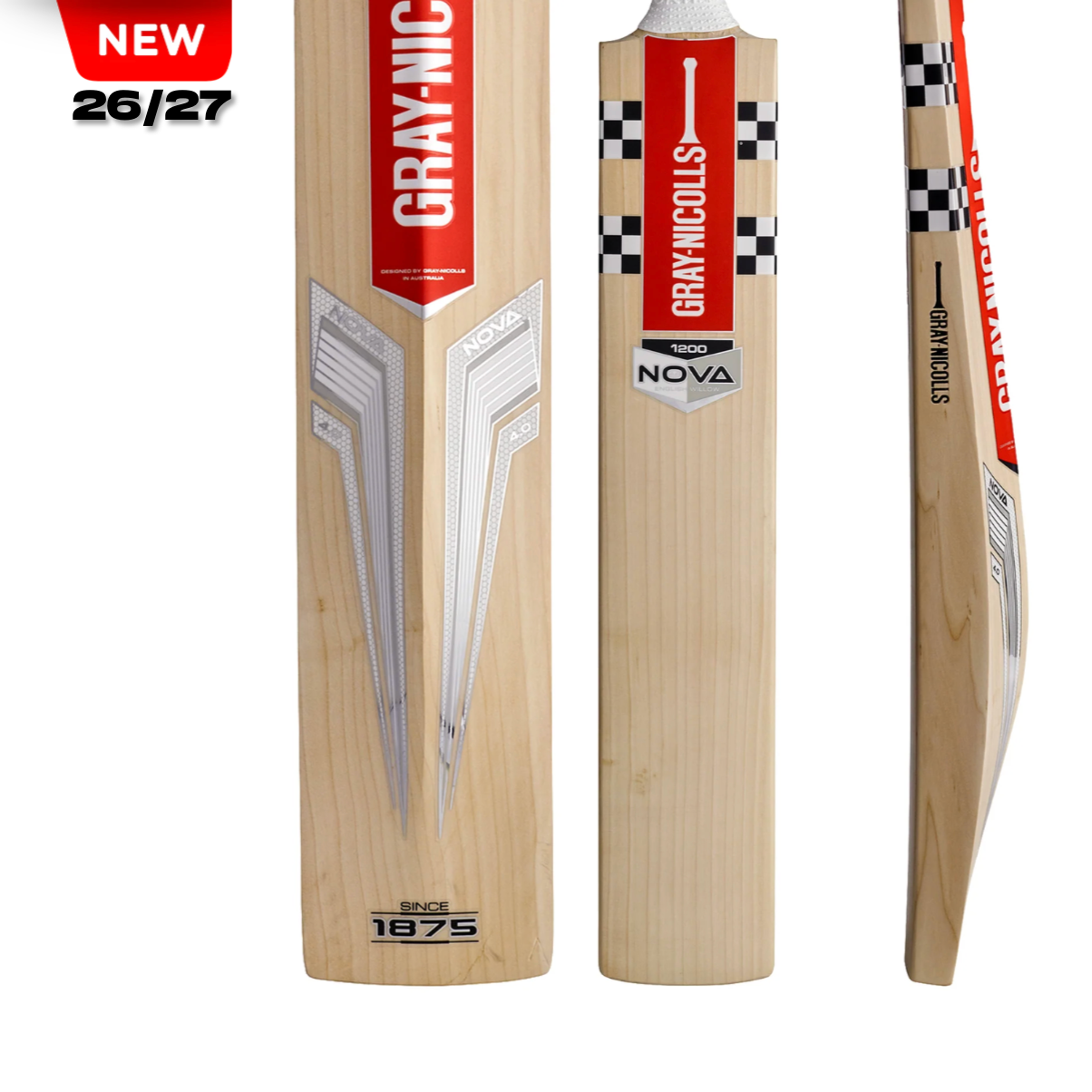 Gray Nicolls Nova 4.0 1200 EW Cricket Bat – Natural – SH - 26/27