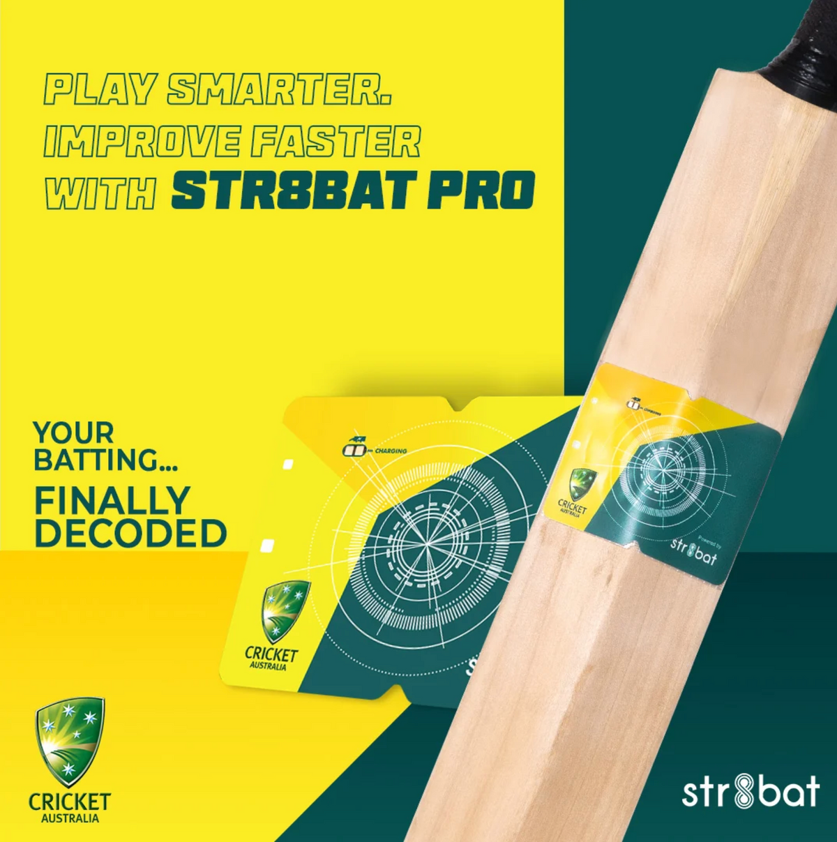 STR8BAT Pro Cricket Bat Smart Sticker V2.0 – Cricket Australia
