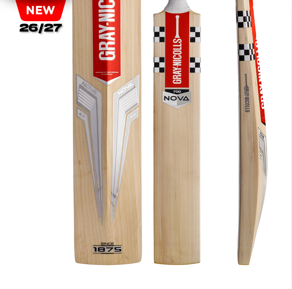Gray Nicolls Nova 4.0 700 EW Cricket Bat – Natural – LB - 26/27