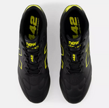 New Balance 442 Team FG V3 Men’s Football Shoes – Black with Punchy Yellow (2E Wide Fit)