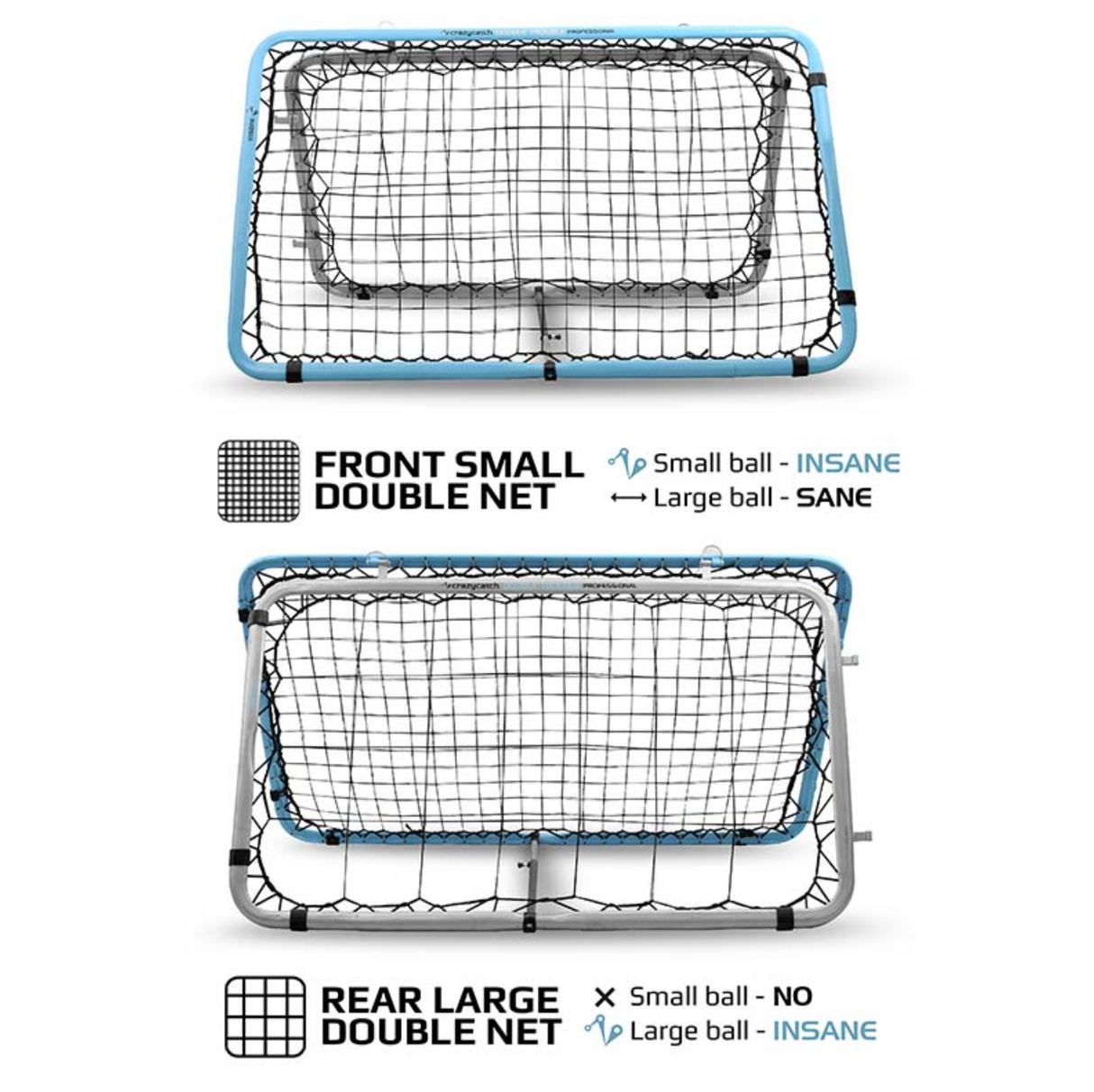 Crazy Catch Professional Double Trouble Rebounder Net