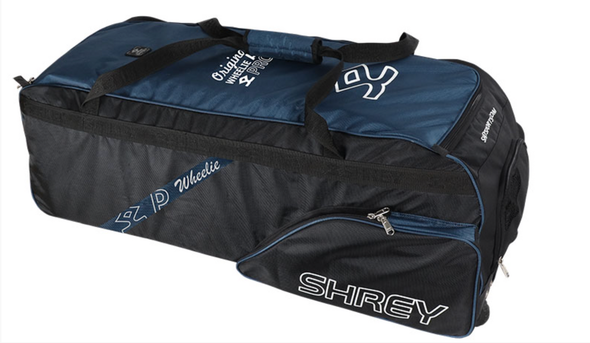 Shrey Pro Wheelie Cricket Bag – Black / Navy - 26/27