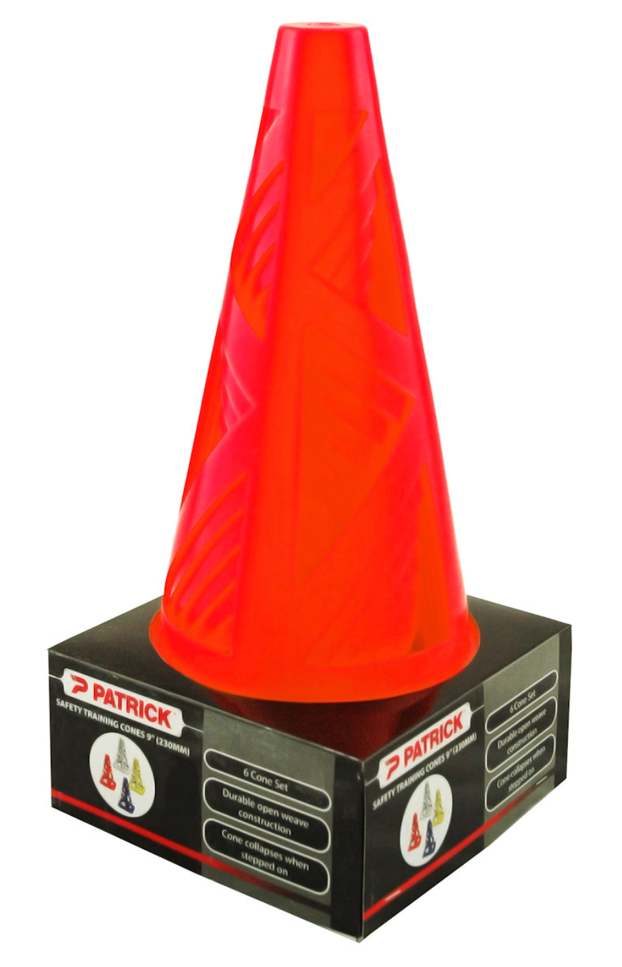 Patrick Safety Training Cones 23cm (9") – Set of 6