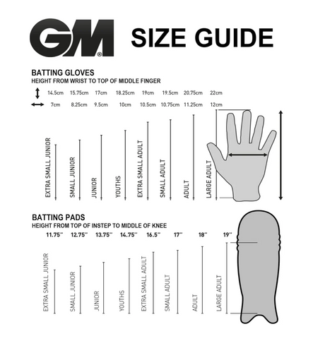 GM Noir 808 Cricket Batting Gloves - Adult - 26/27