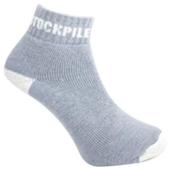Stockpile Wool Anklet Cricket Socks - Ashes Grey