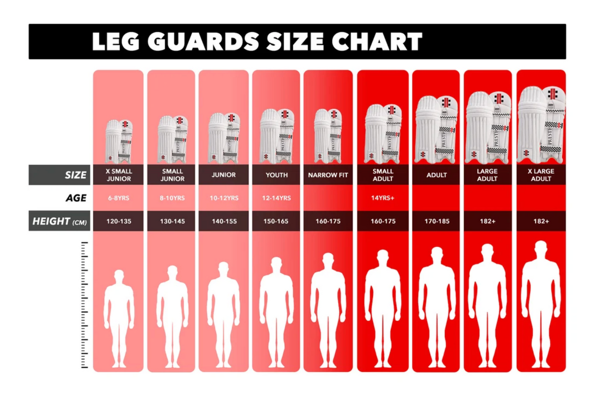 Gray Nicolls Prestige Cricket Batting Leg Guards  - Large - 26/27