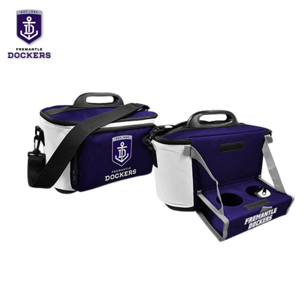 Fremantle Dockers Cooler Bag with Drinks Tray – Official AFL Merchandise