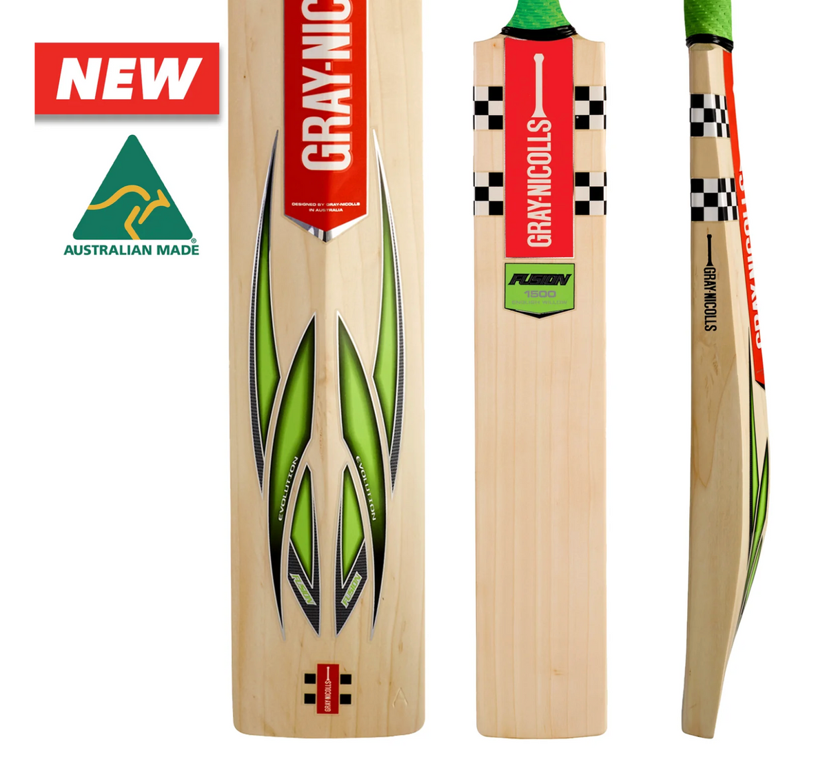 Gray Nicolls Fusion 1500 EW Cricket Bat ( Natural )- LB -25/26