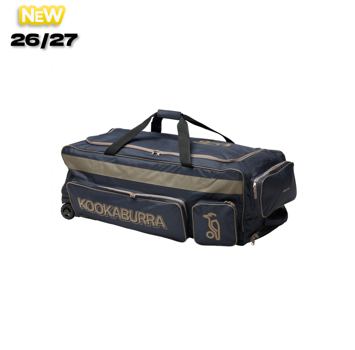 Kookaburra Pro 2.0 Cricket Wheelie Bag - Navy / Taupe - 26/27
