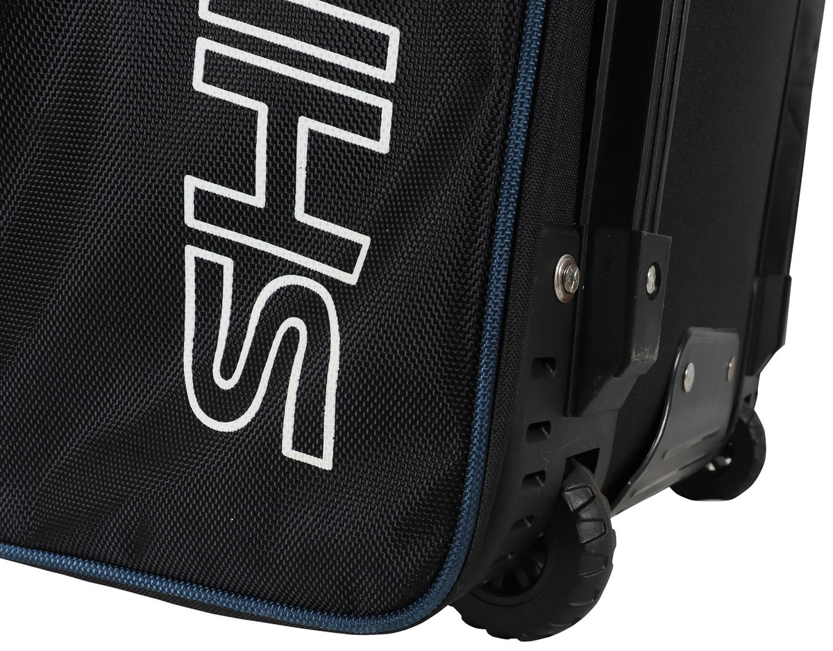 Shrey Pro Wheelie Cricket Bag – Black / Electric Blue - 26/27