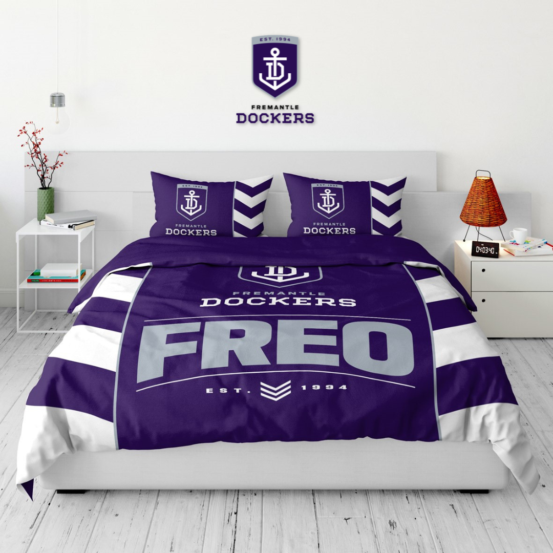Fremantle Dockers Queen Quilt Cover Set – Official AFL Merchandise
