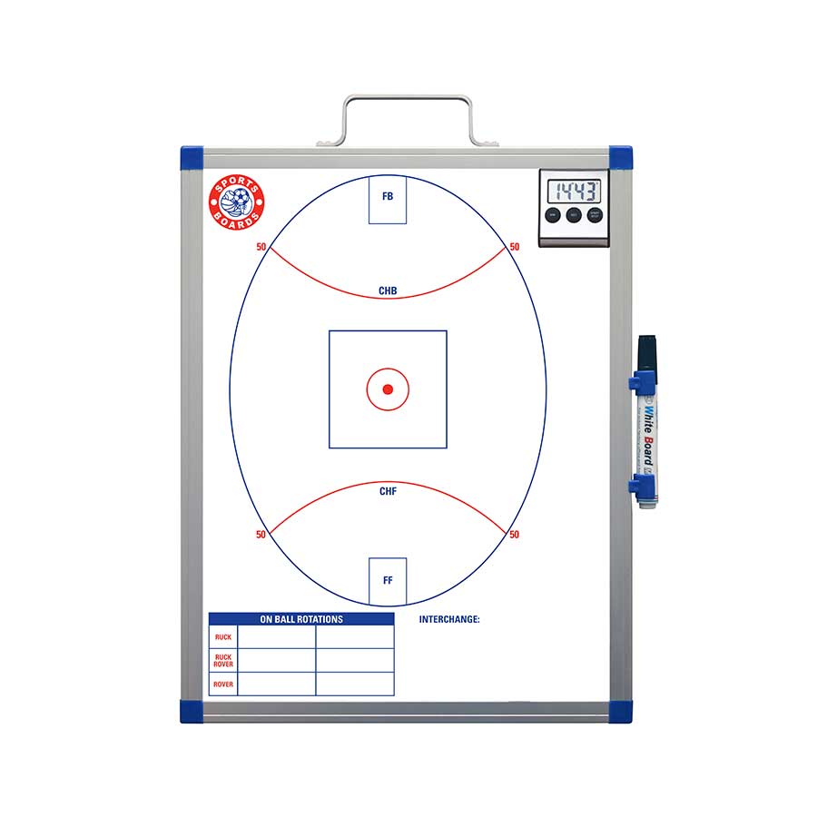 AFL Pro Large Magnetic Board With Digital Timer  - 36cm x 46cm