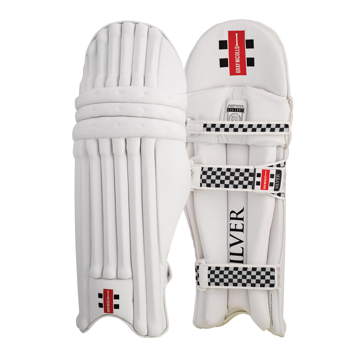 Gray Nicolls Silver Cricket Batting Leg Guards - 26/27