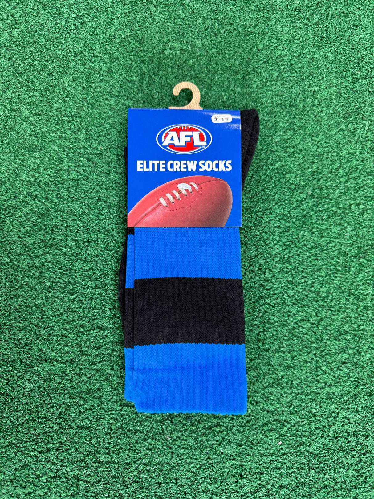Sekem AFL Elite Crew Socks Royal/Black Hoops